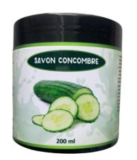 PRINCESS LOMÉLIA Savon Bio au Concombre pour Visage et Corps - Enrichi en beurre de karité et de coco | Anti-rides, anti-acné, anti-imperfections | Fabriqué au Burkina Faso, Pot de 200 ml